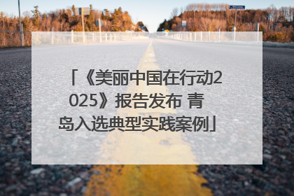 《美丽中国在行动2025》报告发布 青岛入选典型实践案例
