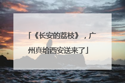 《长安的荔枝》，广州真给西安送来了