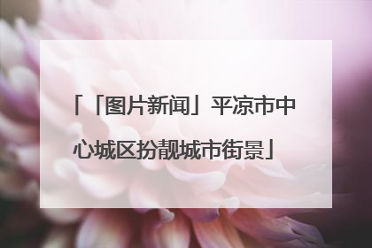 「图片新闻」平凉市中心城区扮靓城市街景