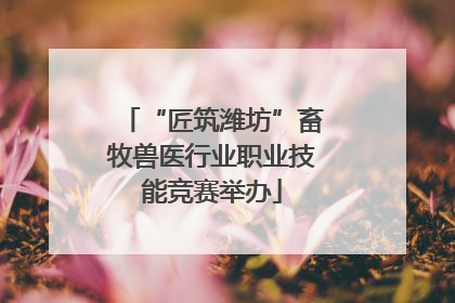 “匠筑潍坊”畜牧兽医行业职业技能竞赛举办