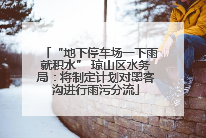 “地下停车场一下雨就积水” 琼山区水务局：将制定计划对墨客沟进行雨污分流
