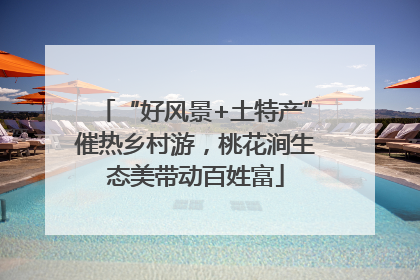 “好风景+土特产”催热乡村游，桃花涧生态美带动百姓富