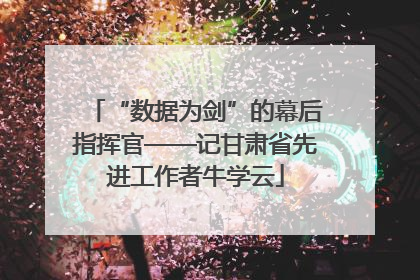 “数据为剑”的幕后指挥官——记甘肃省先进工作者牛学云