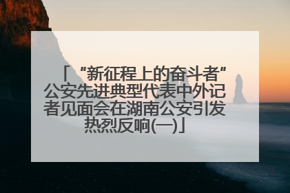 “新征程上的奋斗者”公安先进典型代表中外记者见面会在湖南公安引发热烈反响(一)