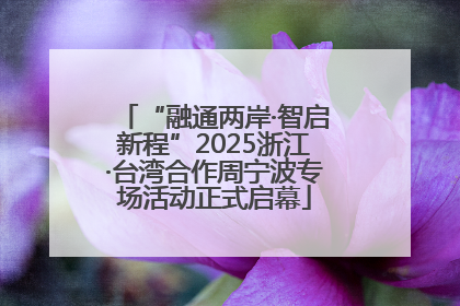 “融通两岸·智启新程”2025浙江·台湾合作周宁波专场活动正式启幕