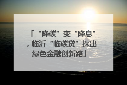 “降碳”变“降息”，临沂“临碳贷”探出绿色金融创新路