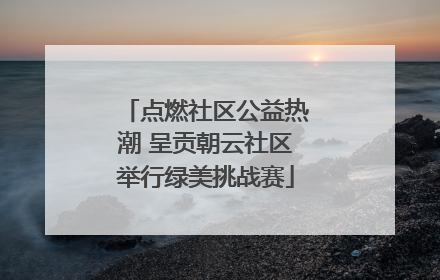 点燃社区公益热潮 呈贡朝云社区举行绿美挑战赛