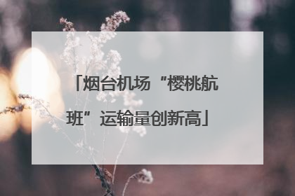 烟台机场“樱桃航班”运输量创新高