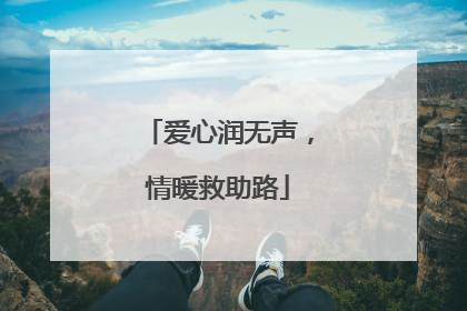爱心润无声，情暖救助路