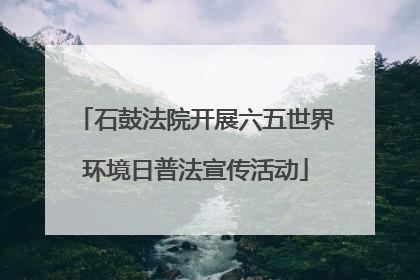 石鼓法院开展六五世界环境日普法宣传活动