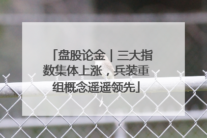 盘股论金｜三大指数集体上涨，兵装重组概念遥遥领先