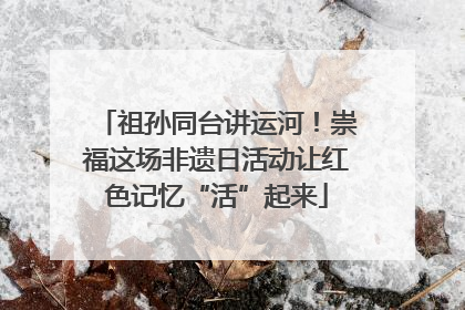 祖孙同台讲运河！崇福这场非遗日活动让红色记忆“活”起来