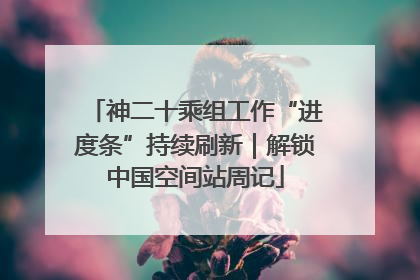 神二十乘组工作“进度条”持续刷新｜解锁中国空间站周记