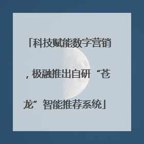 科技赋能数字营销，极融推出自研“苍龙”智能推荐系统