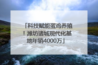 科技赋能蛋鸡养殖！潍坊诸城现代化基地年销4000万