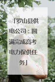 罗山县供电公司：圆满完成高考电力保供任务
