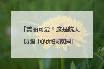 美丽可爱！这是航天员眼中的地球家园
