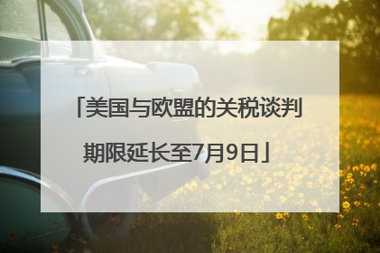 美国与欧盟的关税谈判期限延长至7月9日