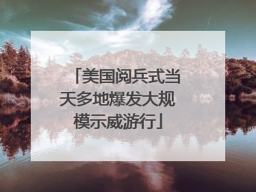 美国阅兵式当天多地爆发大规模示威游行
