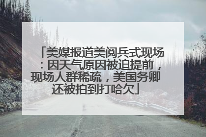 美媒报道美阅兵式现场：因天气原因被迫提前，现场人群稀疏，美国务卿还被拍到打哈欠