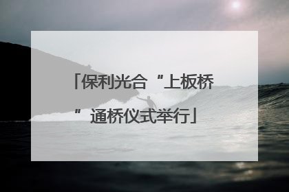 保利光合“上板桥”通桥仪式举行