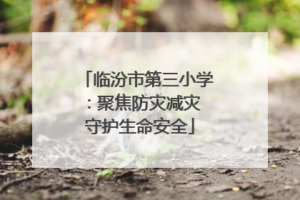 临汾市第三小学：聚焦防灾减灾 守护生命安全