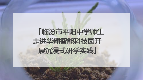 临汾市平阳中学师生走进华翔智能科技园开展沉浸式研学实践
