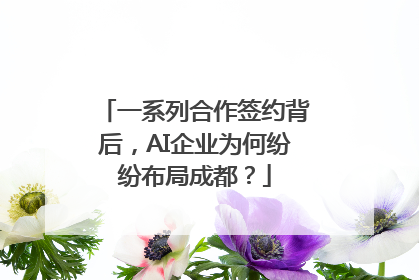 一系列合作签约背后，AI企业为何纷纷布局成都？