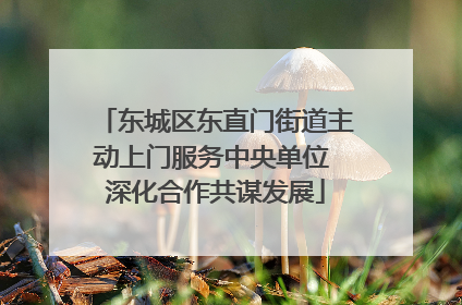 东城区东直门街道主动上门服务中央单位 深化合作共谋发展