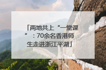 两地共上“一堂课”：70余名香港师生走进浙江平湖