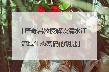 严奇岩教授解读清水江流域生态密码的钥匙