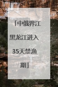 中俄界江黑龙江进入35天禁渔期