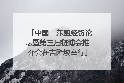 中国—东盟经贸论坛暨第三届链博会推介会在吉隆坡举行