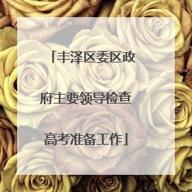 丰泽区委区政府主要领导检查高考准备工作