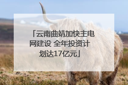 云南曲靖加快主电网建设 全年投资计划达17亿元