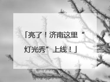 亮了！济南这里“灯光秀”上线！