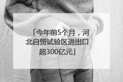 今年前5个月，河北自贸试验区进出口超300亿元