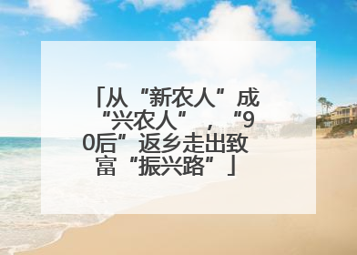 从“新农人”成“兴农人”，“90后”返乡走出致富“振兴路”