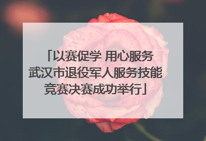 以赛促学 用心服务 武汉市退役军人服务技能竞赛决赛成功举行