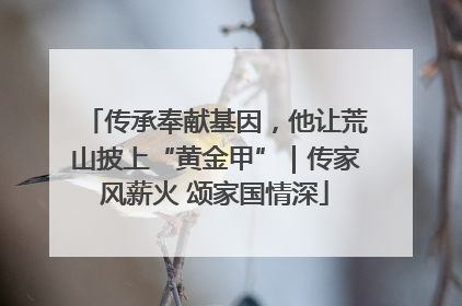 传承奉献基因，他让荒山披上“黄金甲”｜传家风薪火 颂家国情深