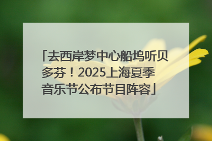 去西岸梦中心船坞听贝多芬！2025上海夏季音乐节公布节目阵容