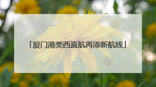 厦门港美西直航再添新航线