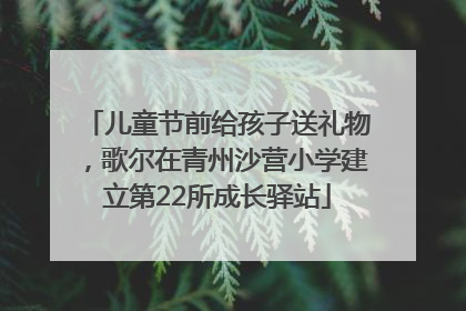 儿童节前给孩子送礼物，歌尔在青州沙营小学建立第22所成长驿站