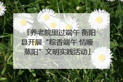 养老院里过端午 衡阳县开展“粽香端午 情暖蒸阳”文明实践活动