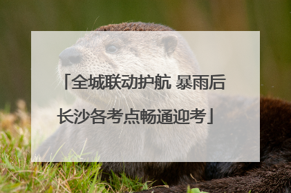 全城联动护航 暴雨后长沙各考点畅通迎考