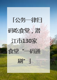公务一律扫码吃食堂，潜江市130家食堂“一码通刷”