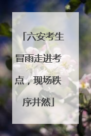 六安考生冒雨走进考点，现场秩序井然
