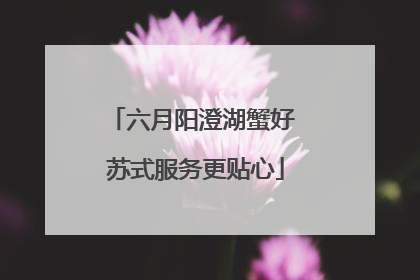 六月阳澄湖蟹好 苏式服务更贴心