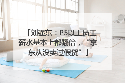 刘强东：P5以上员工薪水基本上都翻倍，“京东从没卖过假货”