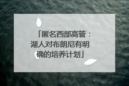 匿名西部高管：湖人对布朗尼有明确的培养计划